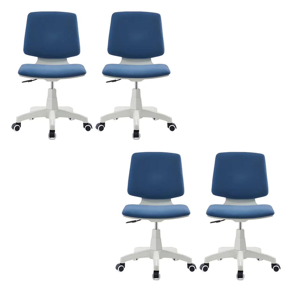 Modern Fabric Low Back Wheels Swivel Office Chair Image - 22