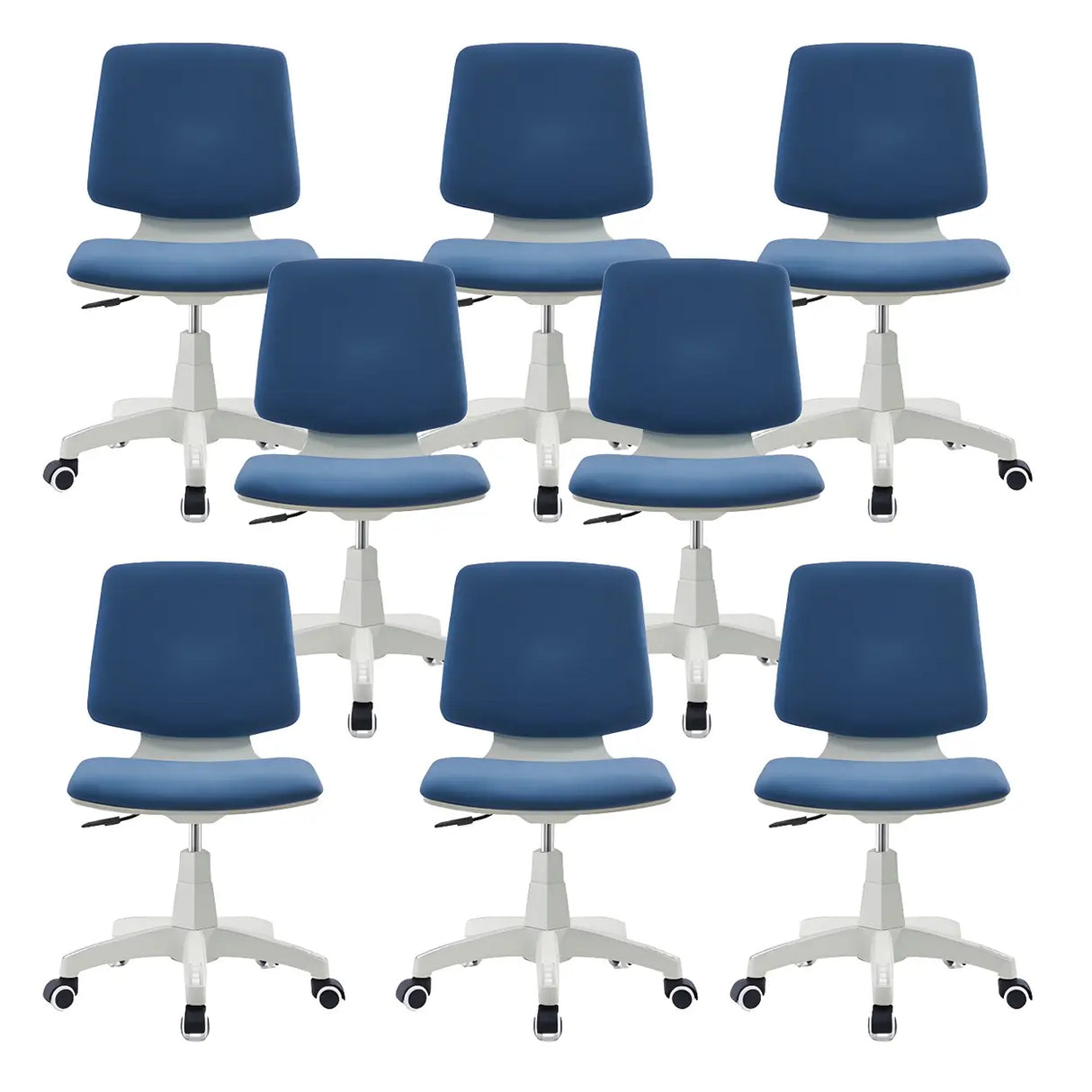 Modern Fabric Low Back Wheels Swivel Office Chair Image - 24