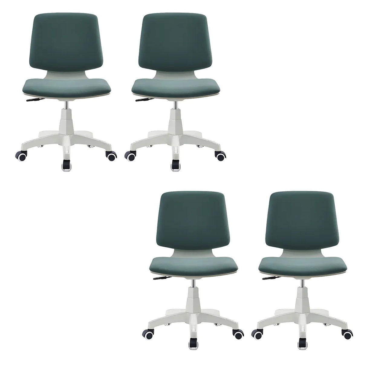 Modern Fabric Low Back Wheels Swivel Office Chair Image - 26