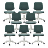 Modern Fabric Low Back Wheels Swivel Office Chair Image - 28