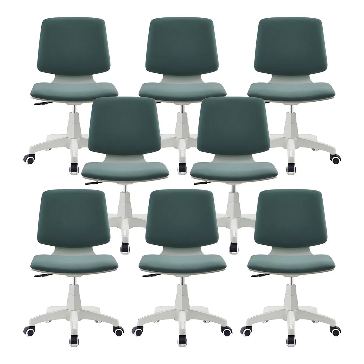 Modern Fabric Low Back Wheels Swivel Office Chair Image - 28