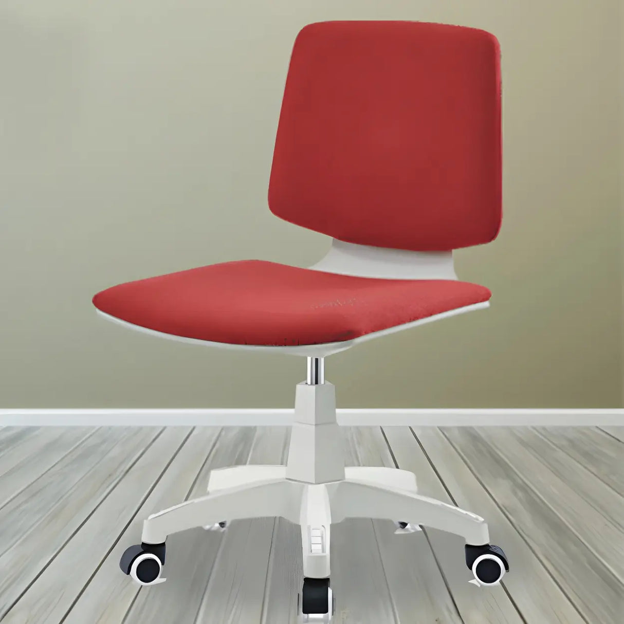 Modern Fabric Low Back Wheels Swivel Office Chair Image - 3