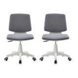 Modern Fabric Low Back Wheels Swivel Office Chair Image - 30