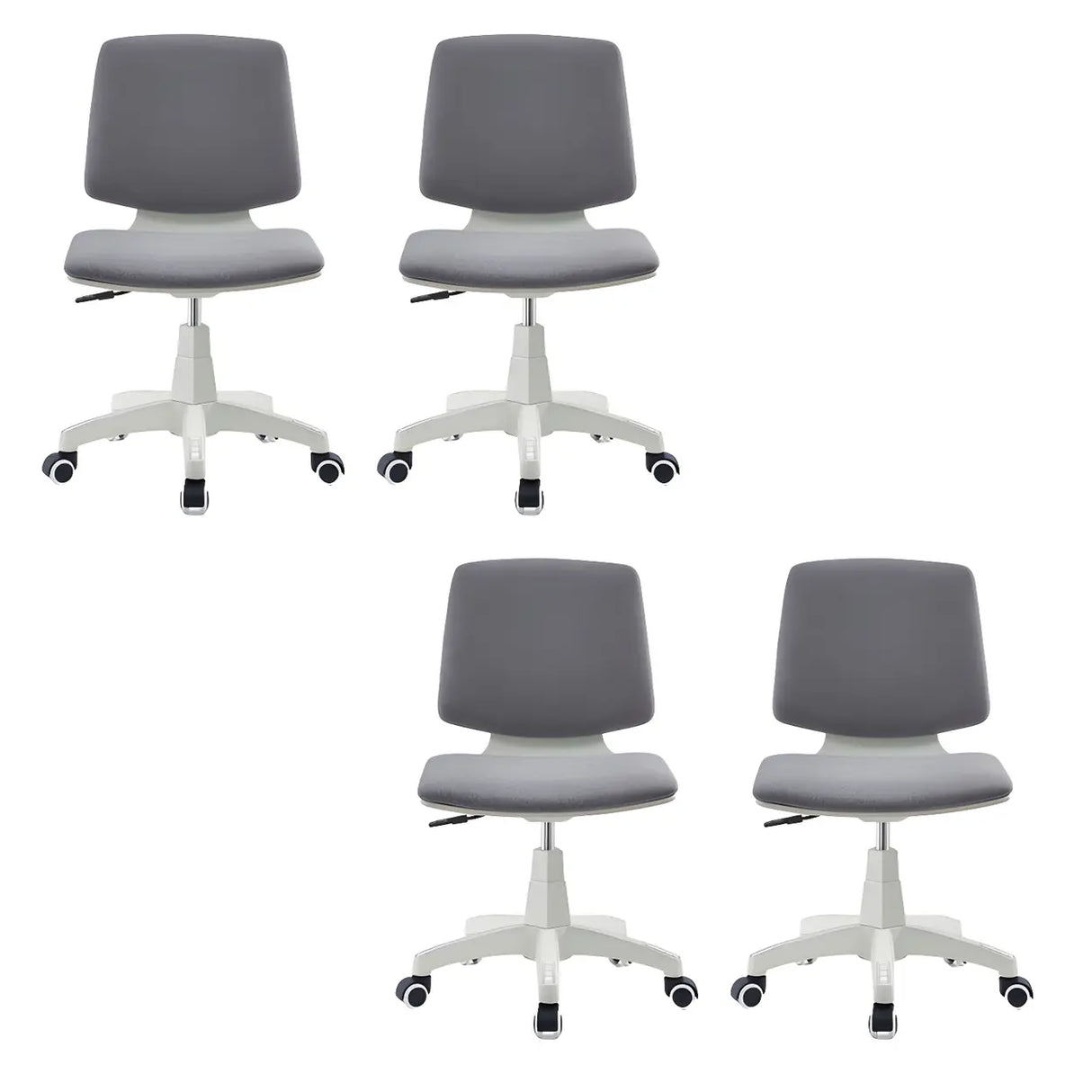 Modern Fabric Low Back Wheels Swivel Office Chair Image - 31