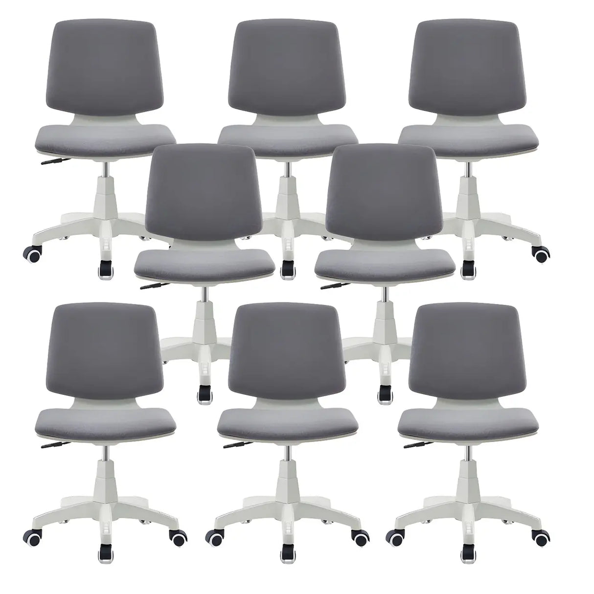 Modern Fabric Low Back Wheels Swivel Office Chair Image - 33