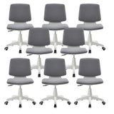 Modern Fabric Low Back Wheels Swivel Office Chair Image - 33