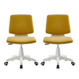 Modern Fabric Low Back Wheels Swivel Office Chair Image - 4