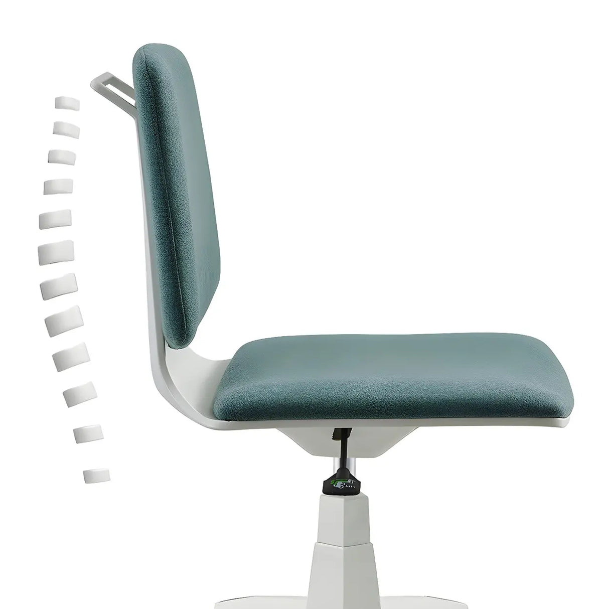 Modern Fabric Low Back Wheels Swivel Office Chair Image - 7