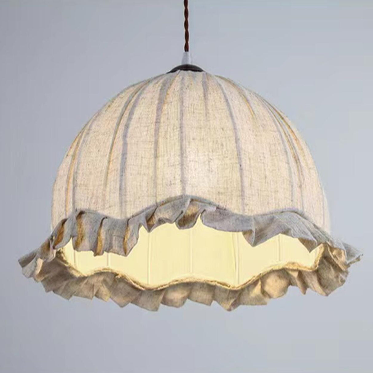Modern Fabric Vaulted Dome Ceiling Pendant Light Image - 21
