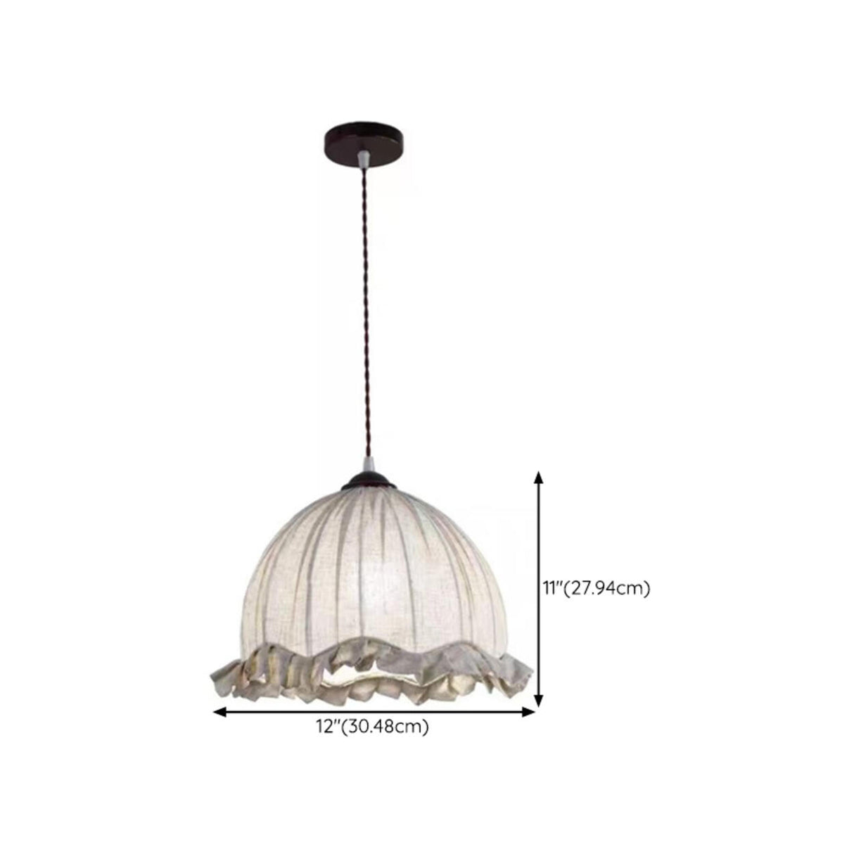Modern Fabric Vaulted Dome Ceiling Pendant Light 