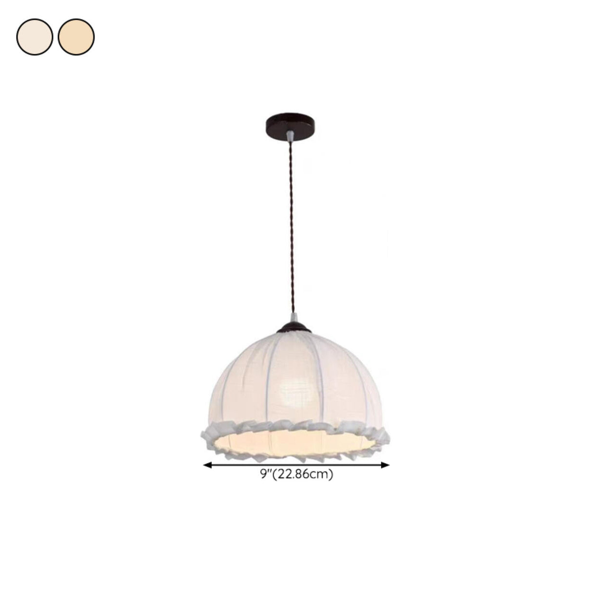 Modern Fabric Vaulted Dome Ceiling Pendant Light Image - 25