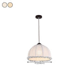 Modern Fabric Vaulted Dome Ceiling Pendant Light Image - 25