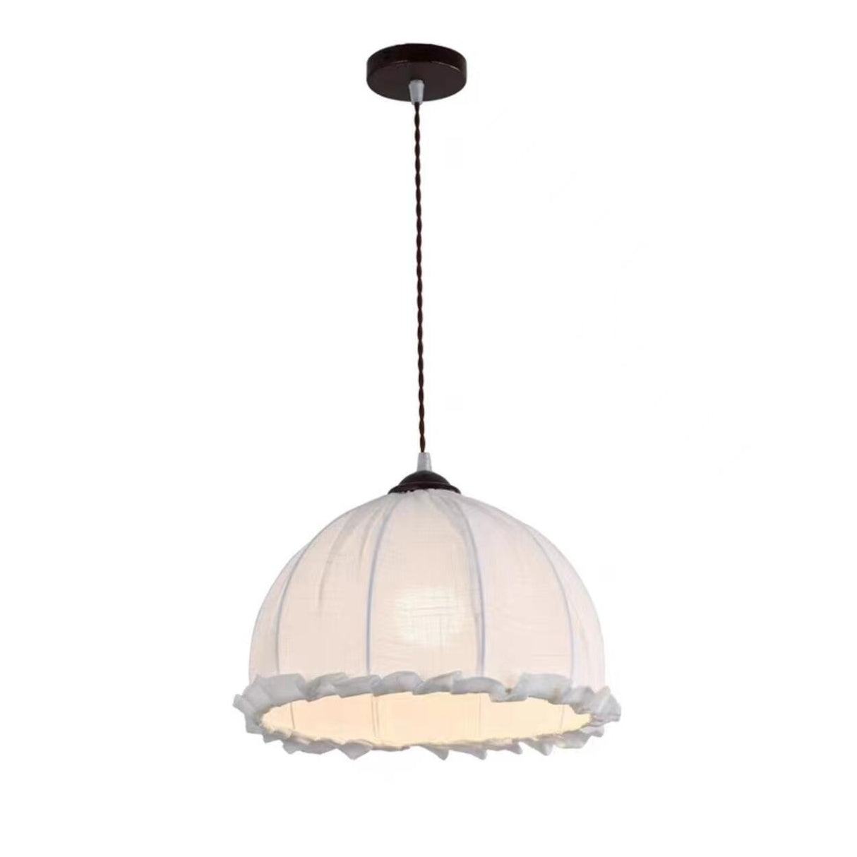 Modern Fabric Vaulted Dome Ceiling Pendant Light Image - 3