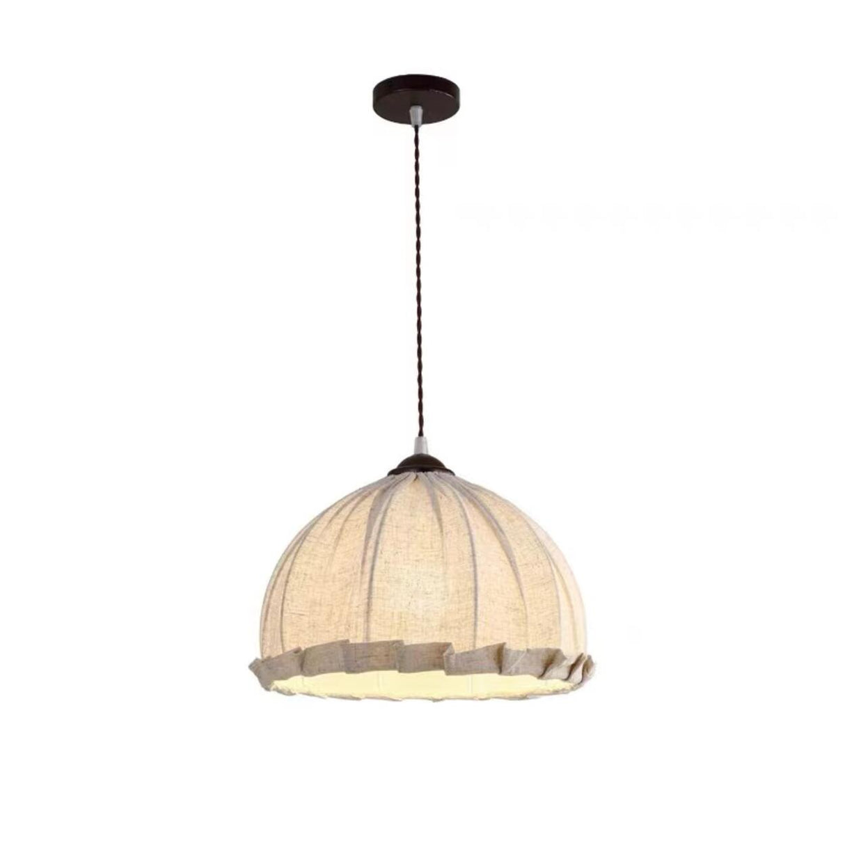 Modern Fabric Vaulted Dome Ceiling Pendant Light Image - 5