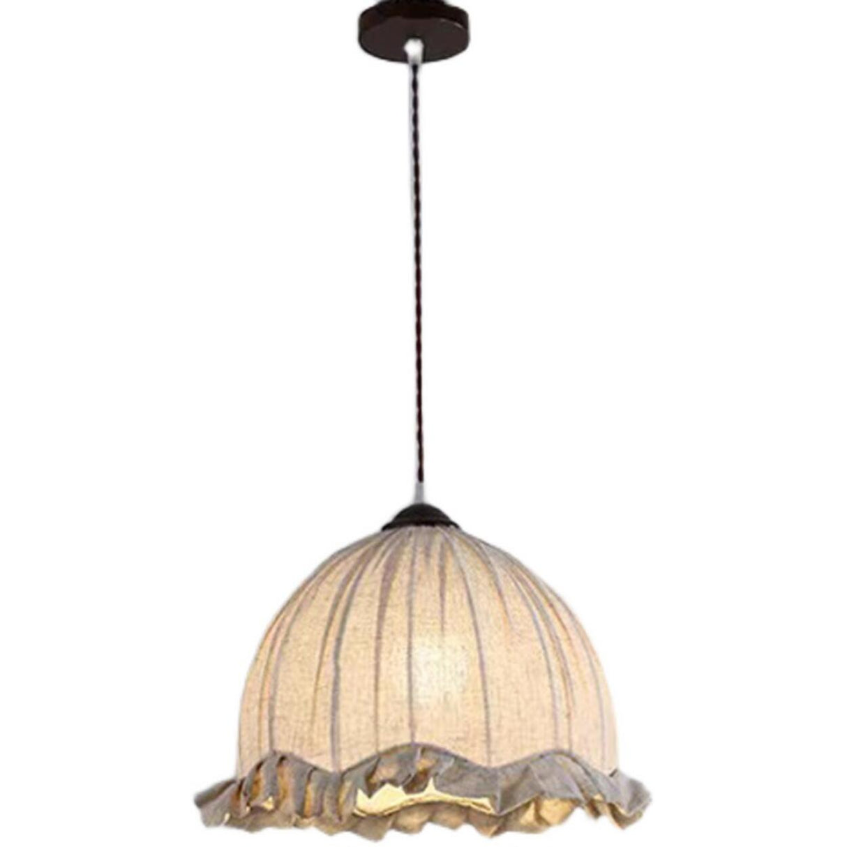 Modern Fabric Vaulted Dome Ceiling Pendant Light Image - 8