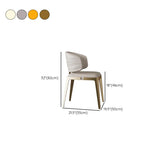 Modern Faux Leather Glam Pleated Curved Back Dining Chair Image - 25