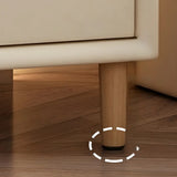 Modern Faux Leather Kids Nightstand with Two Drawers Image - 14
