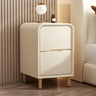 Modern Faux Leather Kids Nightstand with Two Drawers Image - 9