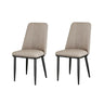 Modern Faux Leather Metal Leg Armless Dining Chair Set of 2 Image - 8
