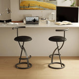 Modern Faux Leather Upholstery Armless Round Counter Bar Stool Image - 11