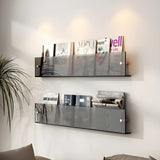 Modern Floating Acrylic Wall Mount Organizer Bookshelf Image - 10