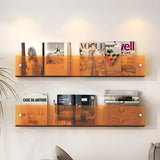 Modern Floating Acrylic Wall Mount Organizer Bookshelf Image - 13