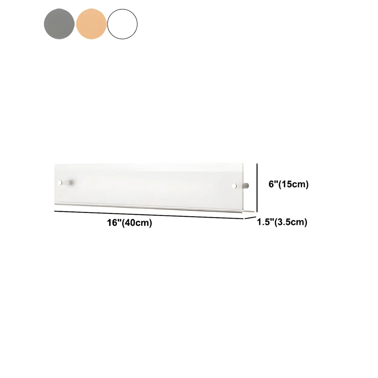 Modern Floating Acrylic Wall Mount Organizer Bookshelf 