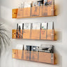 Modern Floating Acrylic Wall Mount Organizer Bookshelf Image - 3
