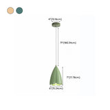 Modern Flower Bud Green Ivory Resin Pendant Light Bedroom Image - 16
