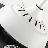 Modern Flower Shape LED Polymer White 4-Blade Retractable Ceiling Fan Light Image - 8
