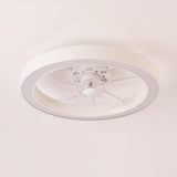 Modern Flush Mount Minimalist Round Ceiling Fan Light Image - 7