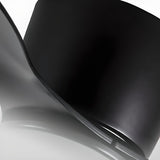 Modern Flush Mount  Wood Grain Blades Ceiling Fan Light Image - 7