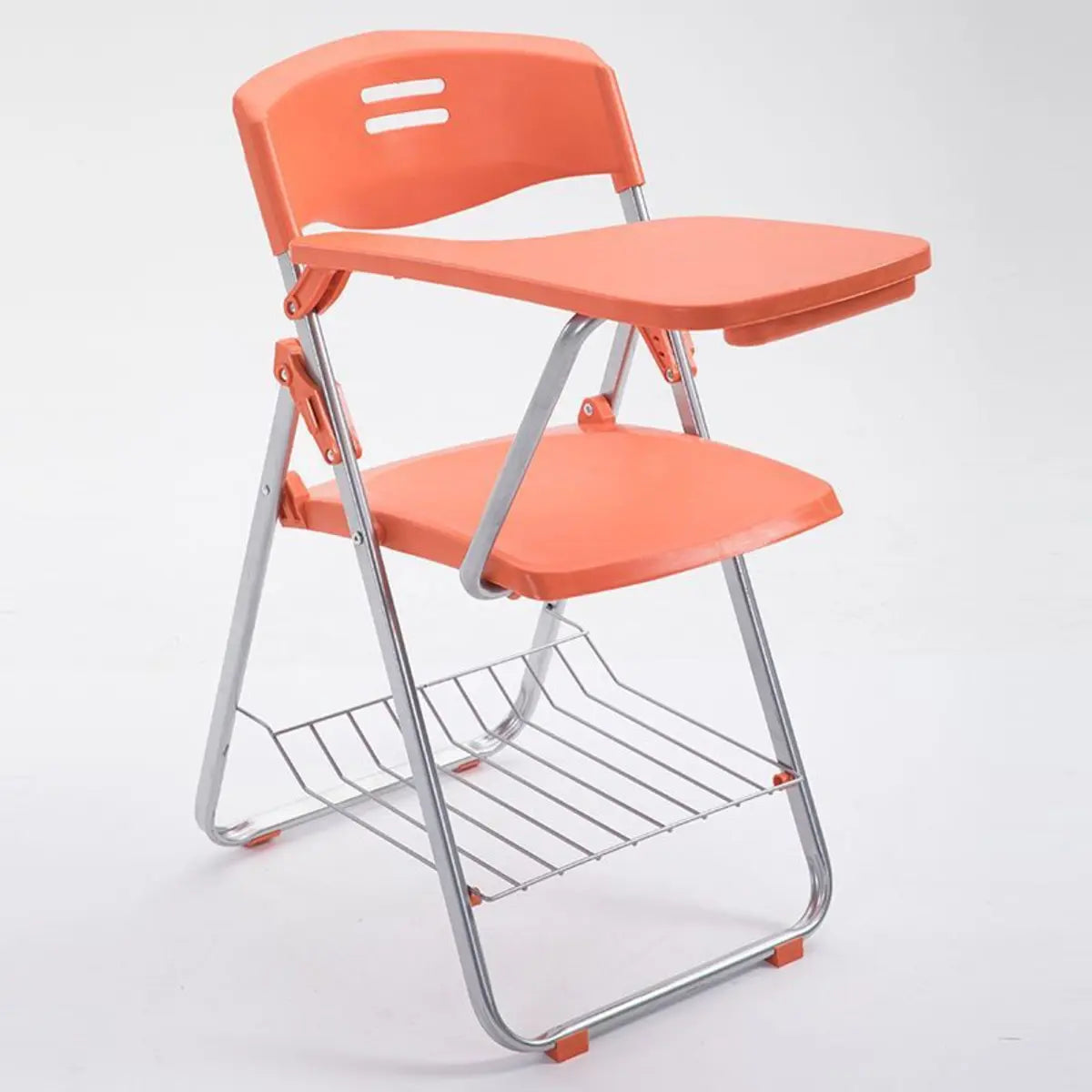 Modern Foldable Conference Black Polymer Office Chair Image - 6
