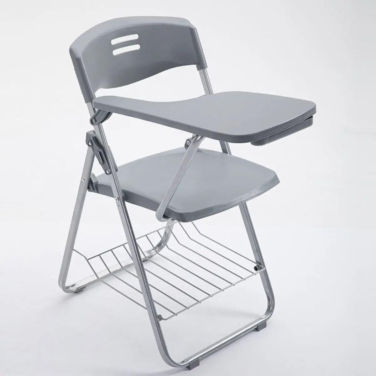 Modern Foldable Conference Black Polymer Office Chair Image - 7