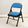 Modern Foldable Faux Leather Black Compact Office Chair Image - 19