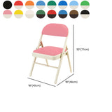 Modern Foldable Faux Leather Black Compact Office Chair #size