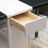 Modern Folding Storage Rectangle Rubberwood Dining Table Image - 12
