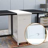 Modern Folding Storage Rectangle Rubberwood Dining Table Image - 16