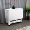 Modern Folding Storage Rectangle Rubberwood Dining Table Image - 2