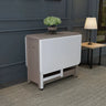 Modern Folding Storage Rectangle Rubberwood Dining Table Image - 5