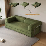 Modern Frameless Corduroy Compressed Modular Sofa in a Box Image - 5