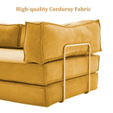 Modern Frameless Corduroy Compressed Modular Sofa in a Box Image - 7