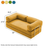 Modern Frameless Corduroy Compressed Modular Sofa in a Box #size