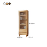 Modern French White Cabinet Tall Glass Doors Bookcase #size