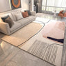Modern Geometric Flannel Beige Anti-slip Area Rug Image - 9