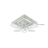 Modern Geometric Flush Mount Ceiling Fan with LED Light #size