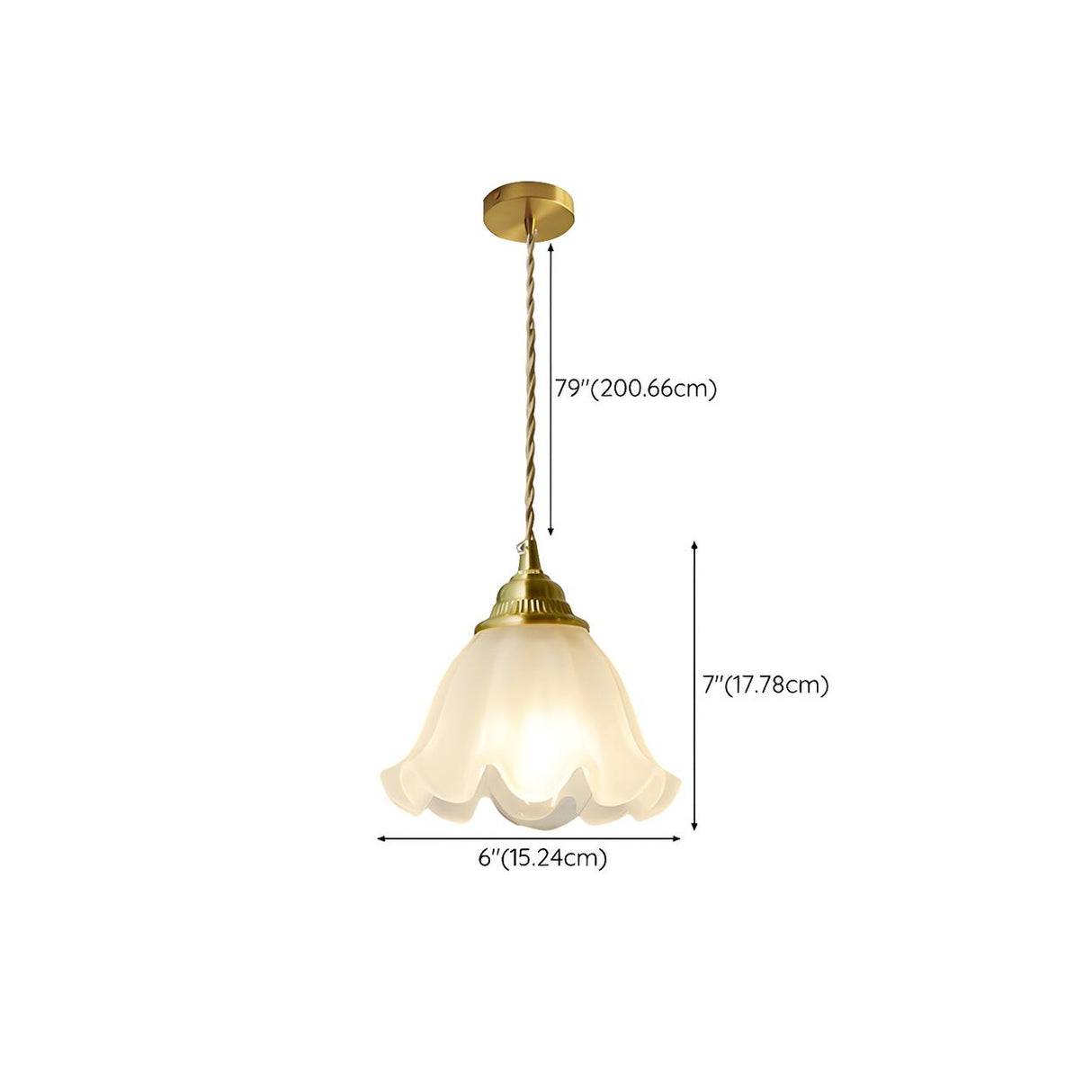 Modern Geometric Glass Gold Floral Pendant Lights 