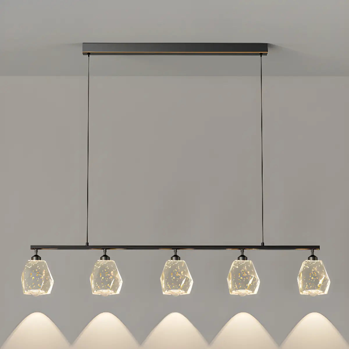 Stylish Gold Geometric Pendant Light Kitchen Island Image - 12