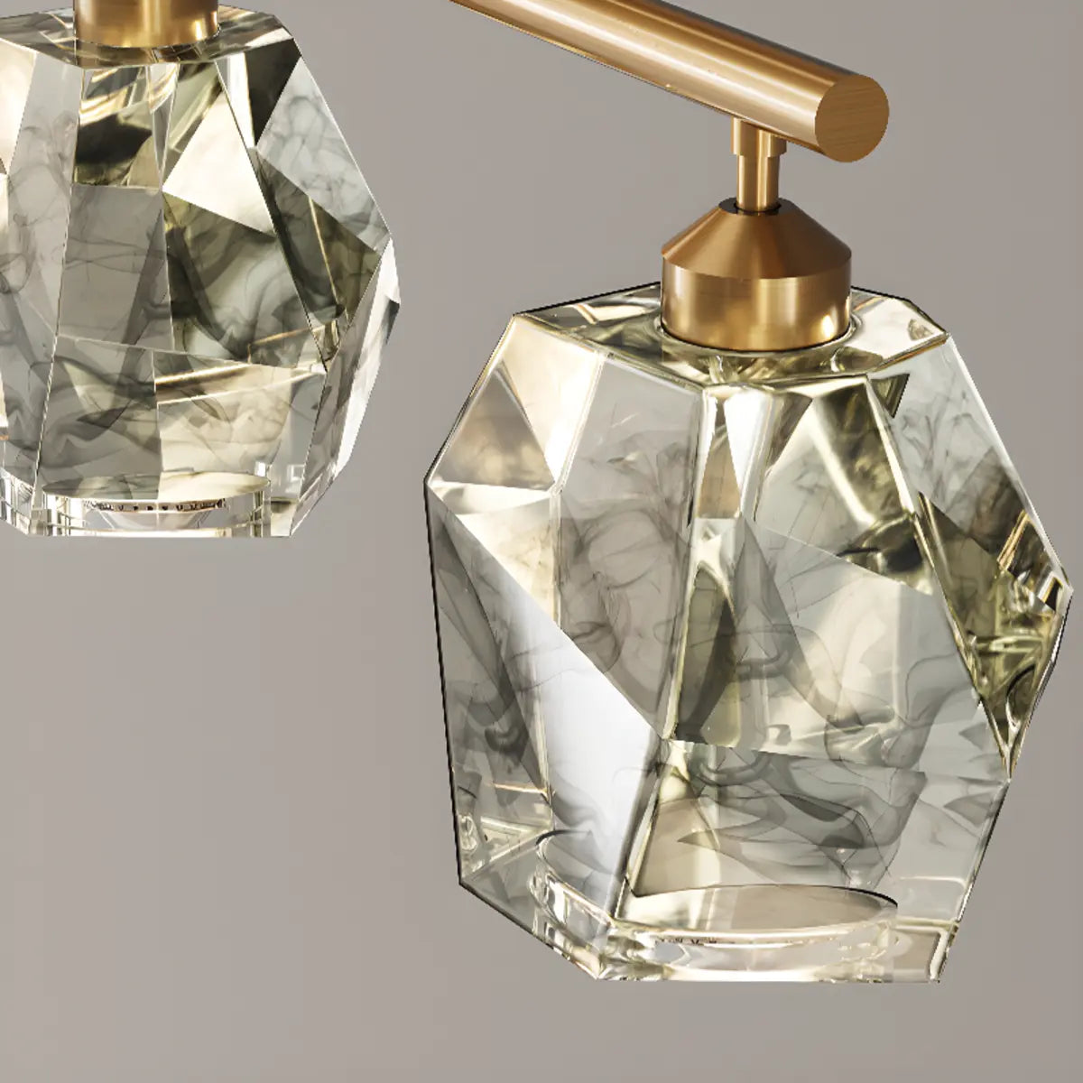 Stylish Gold Geometric Pendant Light Kitchen Island Image - 14