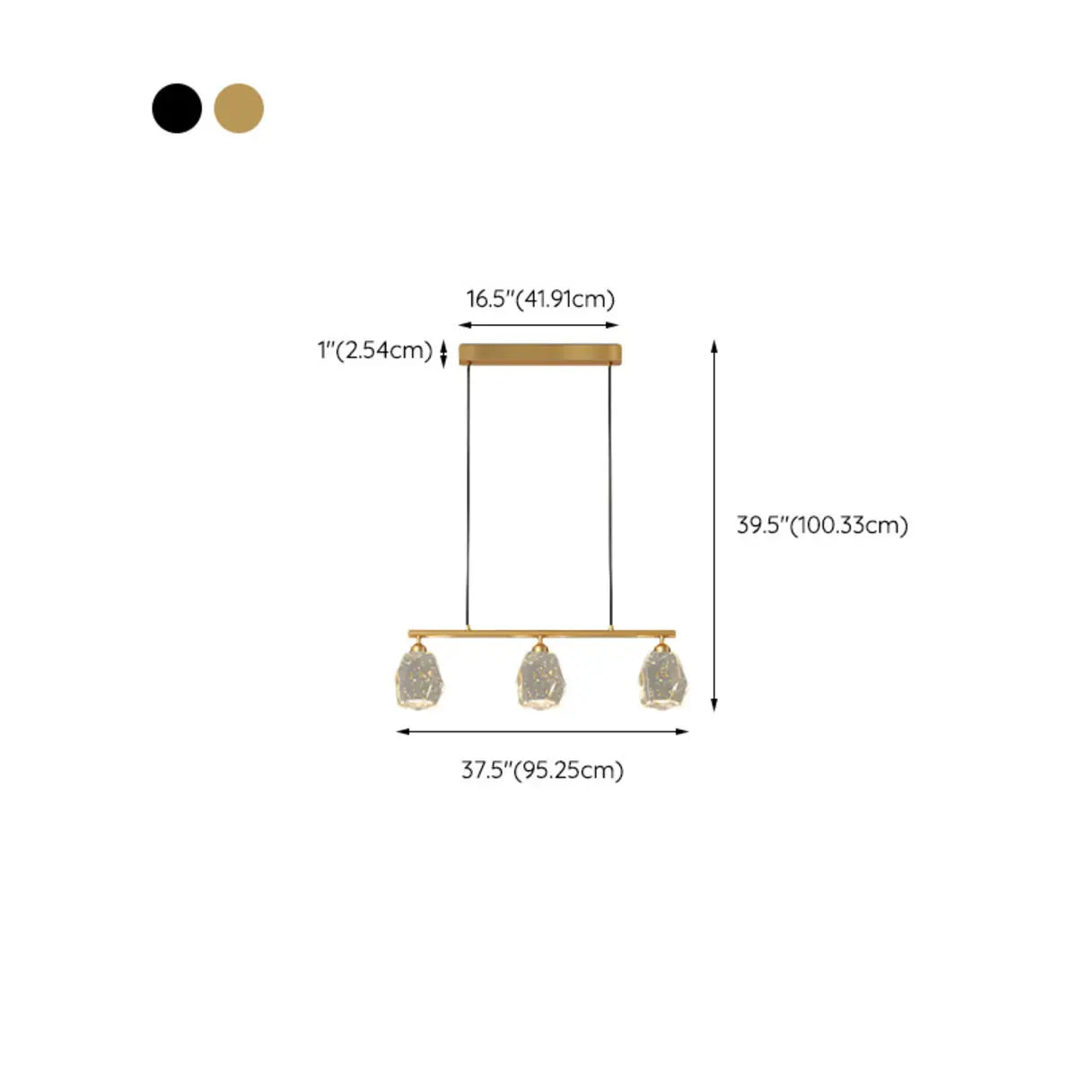 Stylish Gold Geometric Pendant Light Kitchen Island Image - 21
